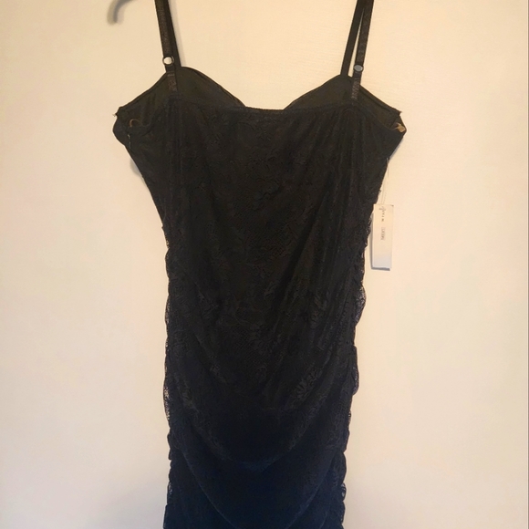 Large, black spaghetti strap dress, lace material. Brand new, never worn. - Picture 2 of 2